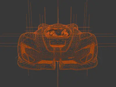 Realistic Dodge SRT Tomahawk X Vision GT4 Car 3D Model Low-poly 3D model