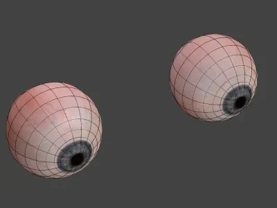 Human Eyes Game Ready for Unreal Ungine or Unity Low-poly 3D model