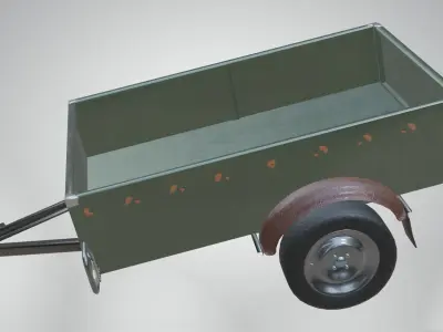 Trailer - Cargo Carrier Low-poly 3D model