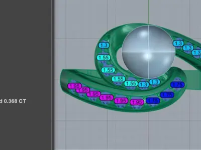 6mm Pearl engagement ring 3D print model
