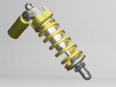 Rear Monoshock Suspesion for Motorcyle with Prolink 3D model