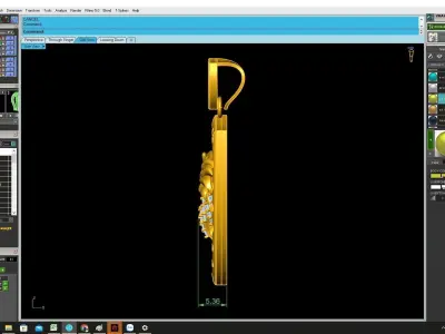 Luxury Lion Shield Pendant 3D Model 4270 3D print model