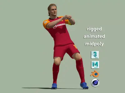 Francesco Totti As Roma 3d animation 3D model