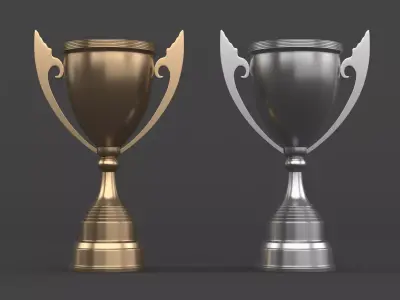 Trophy Cup 3D model 13