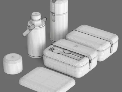 Decor Picnic Set thermos and container Set 49 3D model