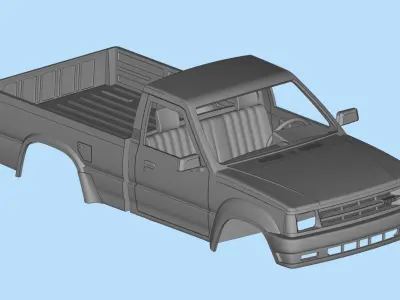 Mazda B series B2600 B2200 Regular Cab 3d print rc car parts 3D print model