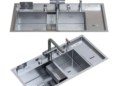 Asras sink set2 3D model