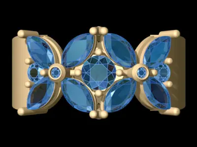 Classic Marquise Ring 3D print model