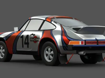 1978 Porsche 911 SC Safari 3D Model  Low-poly 3D model