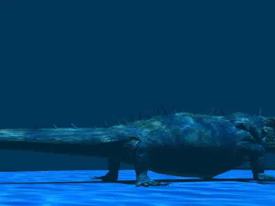 Marine iguana model Low-poly 3D model