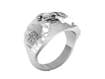 LUXURY ENGAGEMENT RING 3D PRINTABLE MODEL 3D print model