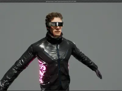 cyberpunk male Z UNREAL ENGINE 4 Low-poly 3D model