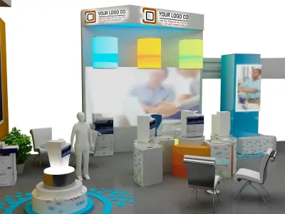 Booth Exhibition Stand a466c 3D model