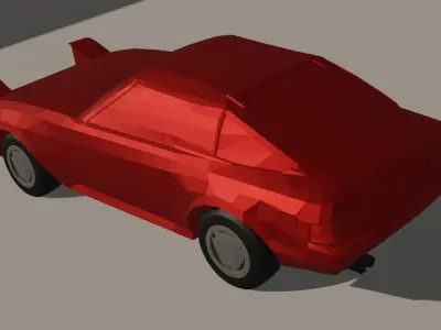 Mazda Rx7-fb Low poly Low-poly 3D model