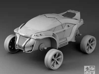 Futuristic Car 3D print model