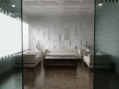 Office Reception Lobby 3D model