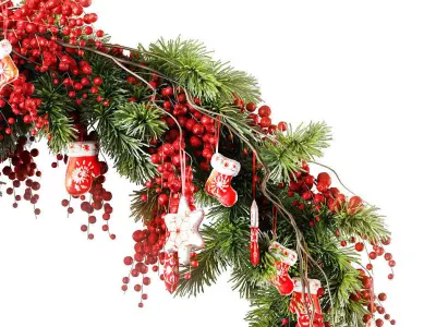 Christmas wreath v2 3D model