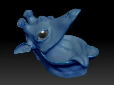 Giraffe with Tongue STL 3D Print Model  3D print model