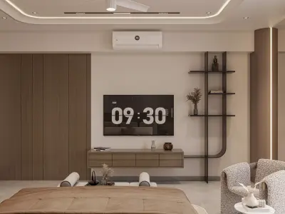 Luxury Modern Master Bedroom 3D Scene Photorealistic Interior 3D model