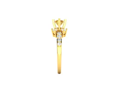 Solitaire Women Engagement Wedding Ring 3D print model get