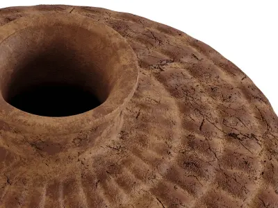 Square Ceramic Vase 3D model