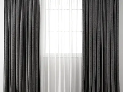 Curtain101 blackout curtains for living room 3D model