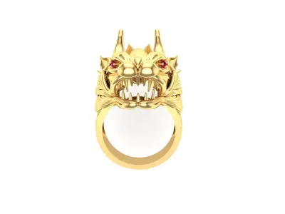 dragon ring 3D print model 3D print model