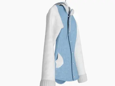 Sweatshirt jacket on hanger 3D model