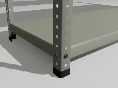 Metal Bookcase - Iron Shelve - Estante de ferro - Prateleira Low-poly 3D model