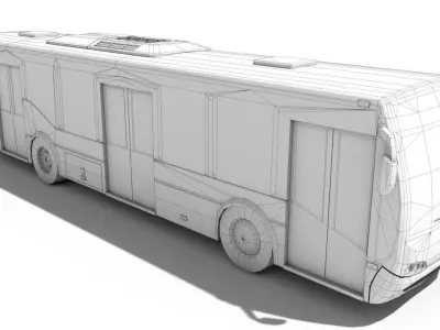 Urban Bus Low-poly 3D model