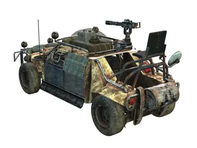Doomsday 4WD Low-poly 3D model