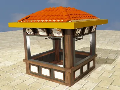 Booth Exhibition Stand a338 3D model