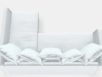 HOLMSUND Corner sofa-bed 1 Low-poly 3D model