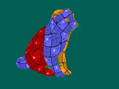 Orange Scottish Fold Cat 3D model