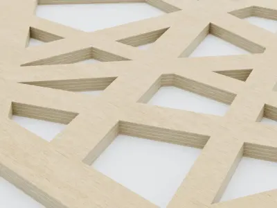 Decorative Wood Panel Set 3D model