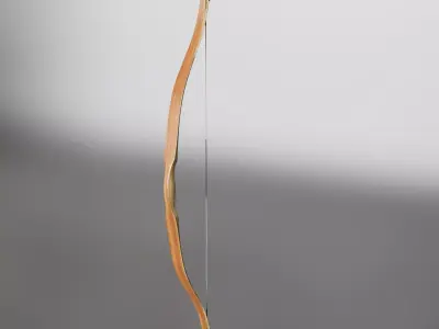 Traditional  Turkish bow with arrow 3D model 3D model