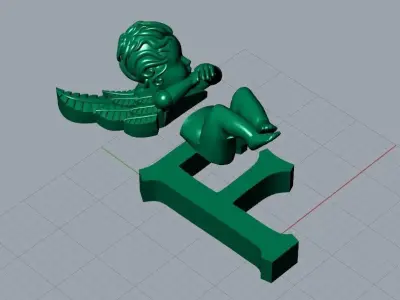 Angel F 3D print model