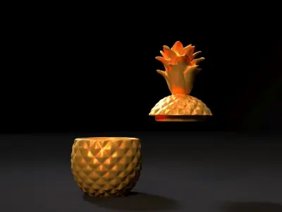 Pineapple box 3D print model