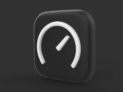 speed icon  3D model