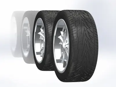 Custom wheels HRBB Griffin for your scale model 3D print model