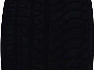 E23 Wet Rear tyre Low-poly 3D model