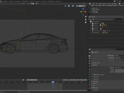 3D model of Tesla car Low-poly 3D model
