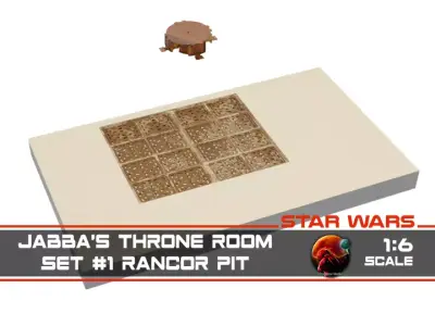 Jabbas Throne Room - Set 1 - Rancor Pit  1-6 scale Hottoys  Free 3D print model