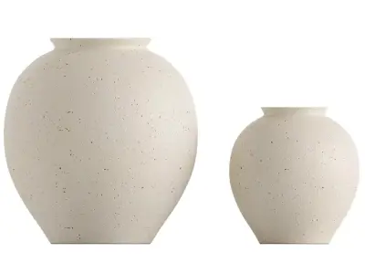 Textured Ceramic Vase 2 3D model
