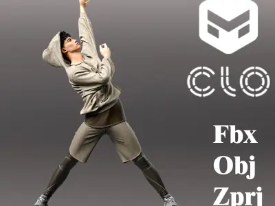 Mens sportswear 3D model