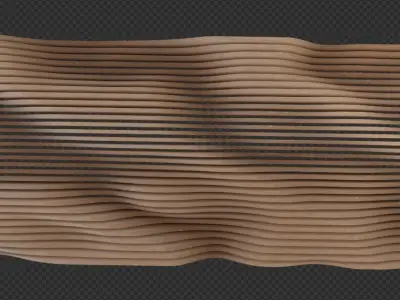 High quality Artistic decoration Wave wall abstract table panel 3D model