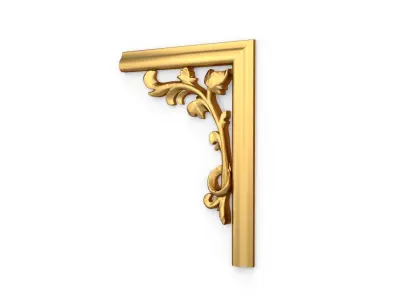 Classic carved corner decor ornament 364 3D model