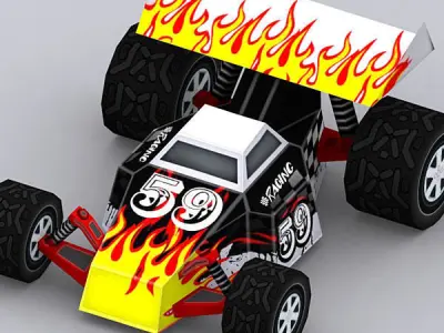 Road rush Xtreme cars megapack Low-poly 3D model