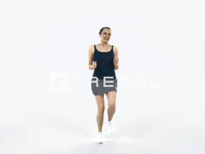 Dream 02E Running Jogging Sports Woman Low-poly 3D model