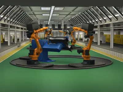 Workshop Automatic Manipulator Equipment  3D model